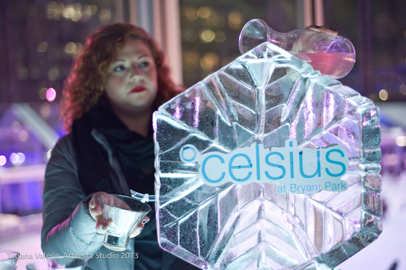 Celsius at Bryant Park - Ice sculpture drinks