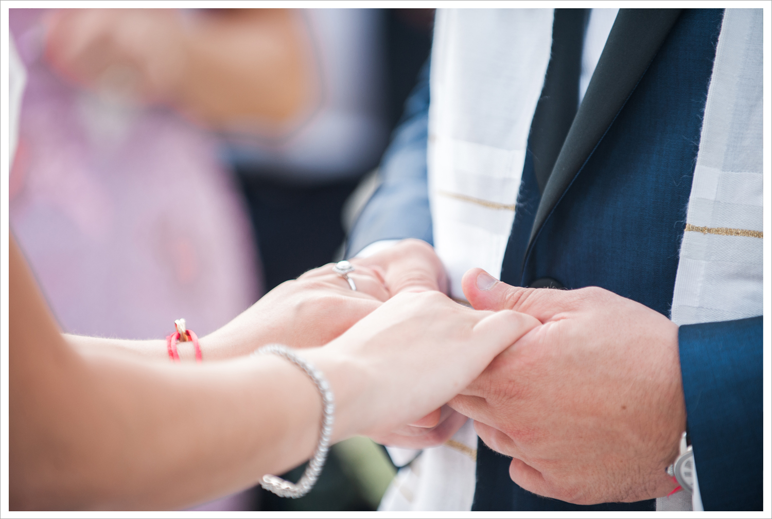 Bride and groom holding handsWedding ceremony Paradisus Palma Real