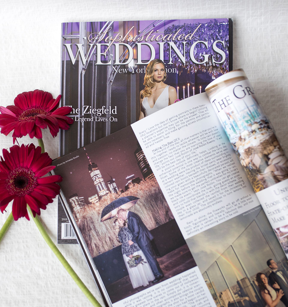 Tatiana Valerie's photography is featured in Sophisticated Weddings 2018 issue