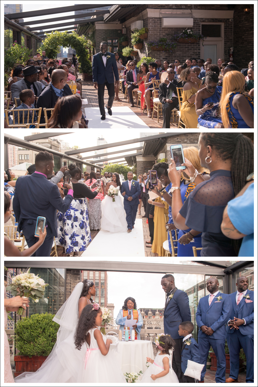 Dani Yaw 022 Celestial wedding at Midtown Loft & Terrace - walking down the aisle