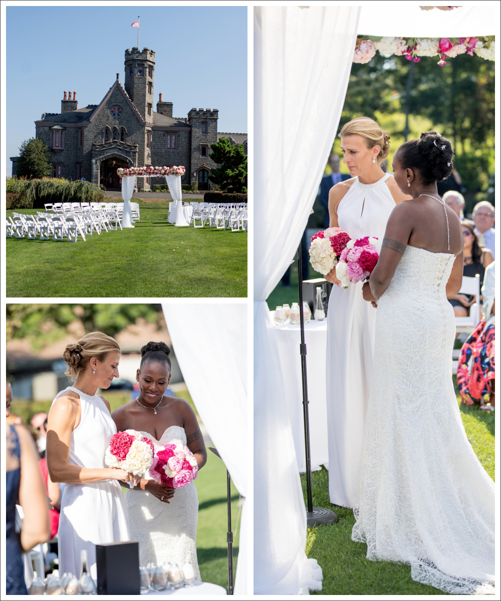 Liz & Keisha's romantic wedding at Whitby Castle, Rye, NY